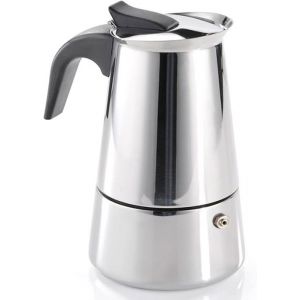 Cafeti&egrave;re italienne Cafeti&egrave;re Expressoen inox fondu de haute qualit&eacute;Convient pour cuisini&egrave;res &agrave; gaz (Inox 9tasse)