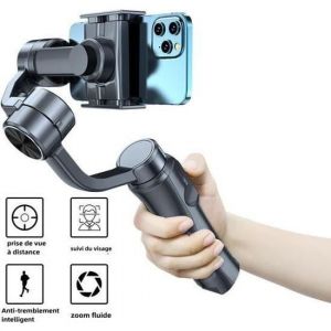 Stabilisateur Smartphone - Gimbal - 360&deg; Rotation - 4000 mAh - Compatible GoPro - Noir