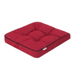 Bjird - Coussin de chaise de jardin 49x47 cm Rouge - Coussin pour fauteuils de jardin lin synthétique Fabriqué en UE