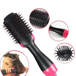 Brosse soufflante 2 en 1 Professionnel S&egrave;che-cheveux Brosse &agrave; Cheveux Curleur Lisseur Peigne Salon Coiffure Rapide Styling Outils