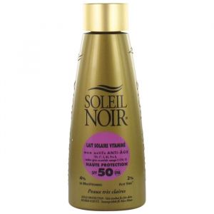 Soleil Noir Lait Solaire Vitaminé 50 Haute Protection