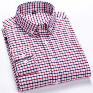 Chemise Hommes - VITATA - LY230211 - 100% Coton - Rouge - Manches Longues - Col Chemise