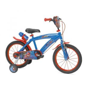 V&eacute;lo Enfant 16 - Disney - Spiderman - Freins R&eacute;trop&eacute;dalage - Si&egrave;ge Confortable - Bleu