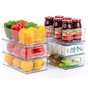 Bo&icirc;te de rangement - BAC ALIMENTAIRE - Transparent - 255x1456x765cm - Lot de 6 - Plastique