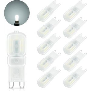 Ampoule LED G93W Equivalent 30W Halog&egrave;ne LampeBlanc Froid 6000K 300LMMini LED Lampe Sans ScintillementNon Dimmablelot de 10