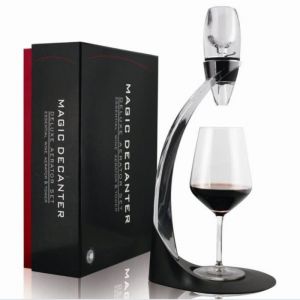Excelvan Décanteur à Vin  Aérateur à Vin Ensemble Complet de Luxe Filtre Support Outil et Socle Pour Vin