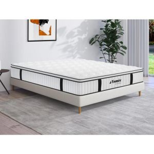Matelas anti-feu ressorts ensachés et surmatelas intégré DELICE de DREAMEA HOTEL - 140x190cm