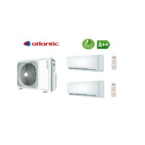 Pack climatisation bi split ATLANTIC 4,8 KW + 2 unités intérieures réversibles 2 kW DOJO R32