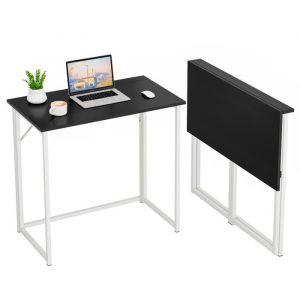 Dripex Table de Bureau Pliante Bureau Informatique Pliable Petit Table dOrdinateur Assemblage Simple 80 x 46 x 74 cm - Noir