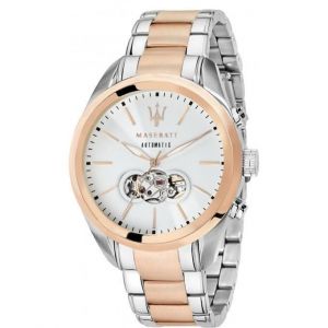 montre maserati traguardo r8823112001 - montre automatique squelette acier homme