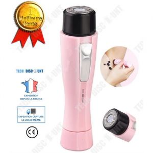 TD&reg; rasoir electrique pour femme visage maillot bikini sous la douche sans douleur moustache homme corps peau sensible etanche