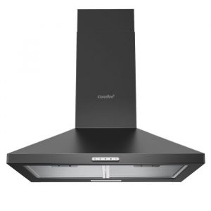 Hotte Aspirante Comfee Hotte de Cuisine 60cm - 320 m&sup3;/h - 2 Filtres &agrave; Charbon - 3 Vitesses - Recyclage & &Eacute;vacuation - LED - NOIR