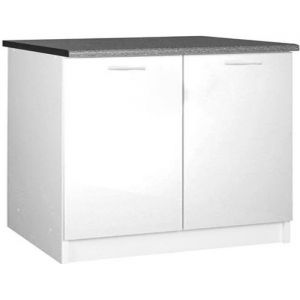 Meuble cuisine bas 120 cm 2 portes TARA cappuccino