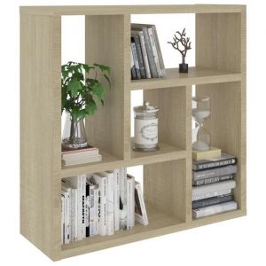 Bon plan Console au Mur - JILI HOT - Étagère murale Chêne sonoma 451x16x451cm - Bois d’ingénierie - Pour salon/chambre