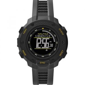 Montre - Nautica - NAI19523G - Quartz Digital - Cadran Noir - Bracelet Silicone - WR 100m