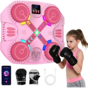 Music Boxing Machine Enfant Bluetooth LED Avec &Eacute;cran Num&eacute;rique Machine De Boxe Musicale Interactive Punching Ball Connect&eacute; Maison