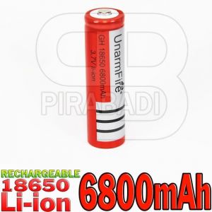 1 PILE ACCU RECHARGEABLE 18650 3.7V 6800mAh LI-ION BATTERIE - QUALITE PRO 6