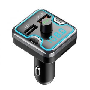 Transmetteur FM Bluetooth  Transmetteur FM Voiture avec Charge Rapid QC3.0 Adaptateur Radio sans fil et Lecteur MP3 pour Voiture