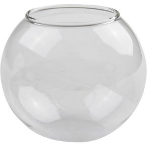 Vase en verre Micro paysage vase rond pour aquarium adapté à la décoration de petites plantes（12cm）