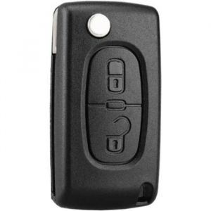 2 Coques de Clé de Voiture Peugeot - Compatible Clé à Rabat pour Modèles 207 307 408 Citroën C2 C3.