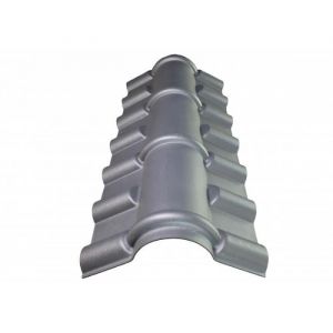 Faîtière PVC pour toiture imitation tuile mini - L: 104 cm - l: 43 cm - Gris anthracite