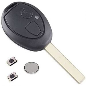 Coque pour cl&eacute; t&eacute;l&eacute;commande Rover 75 600 800 Mini Cooper Land Rover Freelander Discovery Defender MGF MG ZR ZS +2 Switchs +Pile