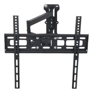 Support Mural TV Orientable et Inclinable avec Bras articulé pour écrans plats 26 à 55 pouces VESA 400X300mm Noir-Juanio