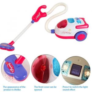 Shipenophy Jouet de jeu daspirateur pour enfant Enfant semblant aspirateur jouet Simulation aspirateur non jeux table Rosé