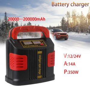 Chargeur De Batterie De Voiture 12v-24v Démarreur De Saut De Voiture 350w 14a Auto Plus Réglable Lcd Charge
