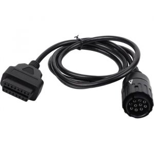 Eosnow C&acirc;ble adaptateur professionnel haute qualit&eacute; Stable OBD2 noir 10 broches &agrave; 16 pour outil de pi&egrave;ces de moto BMW