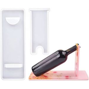 Moule resine epoxyCasier à Vin Moule En Résine Résine Moules Brillant Époxy Silicone Moules Porte Bouteilles Wine Rack Resin2 Pcs