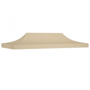 Toile de Tonnelle - Contemporain Toit de tente de réception 6x3 m Beige 270 g-m² Home87072