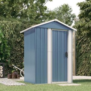（1827014)Cabane/abris de jardin Scandinave - styleAbri de jardin Gris 126x975x177 cm Acier galvanisé