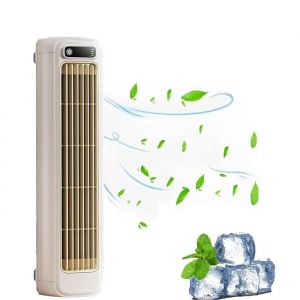 Ventilateur sans pale portatif et silencieux 2000mAh - Ventilateur colonne USB &agrave; 3 vitesses avec autonomie longue dur&eacute;e pour