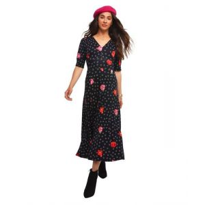 Robe Joe browns - WE642A - Robe Florale A Pois de Style Vintage decontractee Femme