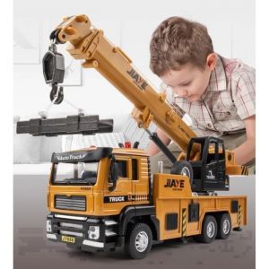 Vehicules de Chantier Camion Chantier Grue Enfant Camion Jouet Enfant avec Lumières Sons Enfant 3 4 5 6 ans cadeau de Noël Jouet