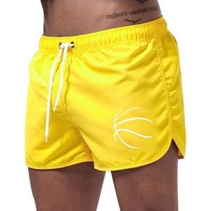 Maillot de Bain Homme - SHORT - Box Serrage Réglable - Doublure Etanche - Orange
