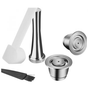 Capsule de Caf&eacute; Rechargeable pour Dosettes de Caf&eacute; Nespresso R&eacute;Utilisables Accessoires pour Machine &agrave; Expresso Barista-B