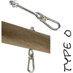 Lot de 2 Crochets de balançoire Premium - BERGER - M10 x 230 mm - Acier galvanisé