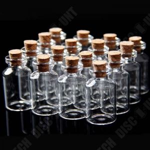 TD® 10 pièces 5ml Fioles Mini Bouteille Flacons Verre Bouchon Liège Transparent