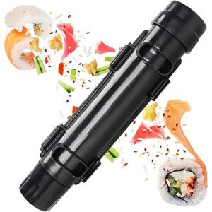 Moule de rouleau de sushi machine de fabrication de sushi DIY facile &agrave; utiliser outil de d&eacute;butant de sushi NOIR