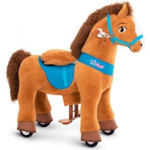 Cheval à Monter avec Roulettes PONYCYCLE Modèle E pour Enfant de 4 à 7 ans - Brun