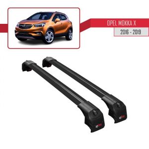 Compatible avec Opel MOKKA X 2016-2020 Barres de Toit ACE-2 Railing Porte-Bagages de voiture NOIR