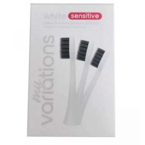 My Variations Pack de 3 Têtes de Brosse à Dents Electrique Sensitive Blanc