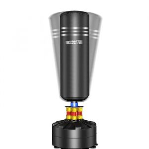 Sac de Frappe sur Pied - Sac de Boxe sur Pied Adulte Autoportant Punching Ball avec base à ventouses - 50x50x175cm Noir
