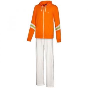 Jogging Homme - Fila - Orange - Veste Zippée - Pantalon 100% Coton - Multisport