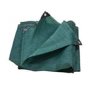 Brise-vue occultant &agrave; 90% - renforc&eacute; 1.5 x 10 m toile cl&ocirc;ture anti-UV poly&eacute;thyl&egrave;ne 220 g/m&sup2; avec &oelig;illets - vert fonc&eacute;