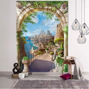 Tenture Murale Mandala tapisserie Arche De Style Europ&eacute;en tapisserie Architecturale Tenture Murale Matelas Boh&egrave;me 150x200cm[5044]