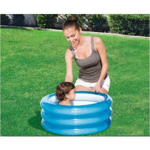 Piscine ronde gonflable enfant b&eacute;b&eacute; Jouet &agrave; la maison baignoire gonflable b&eacute;b&eacute; Piscine enfant petit 3 boudins 70*30 cm