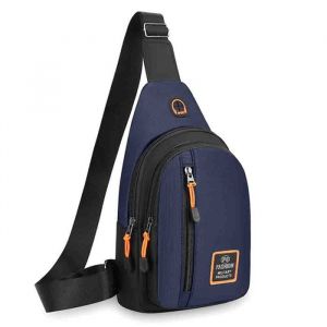 Sacoche &agrave; Bandouli&egrave;re Homme Poitrine Imperm&eacute;able pour &agrave; Pied Cyclisme Voyage et Sport XD1365 Bleu